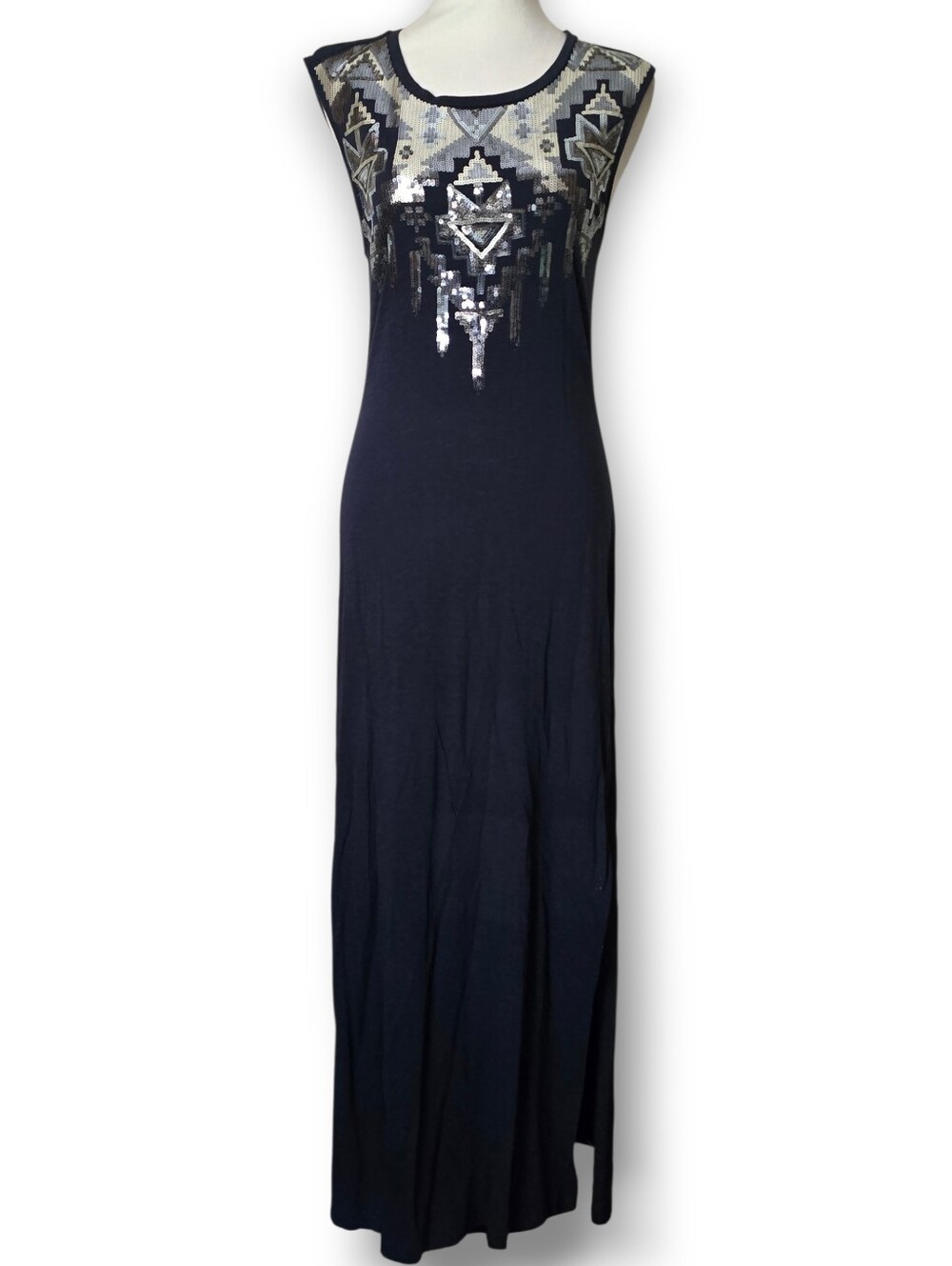 Express Sequin Sleeveless Maxi Dress - Size Small